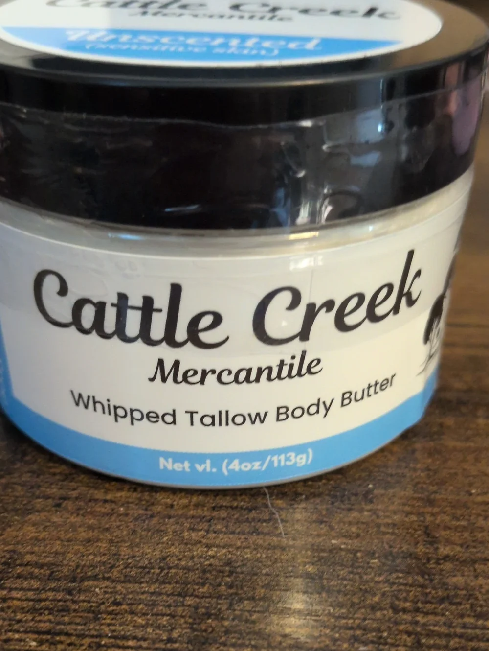 Cattle Creek Mercantile Whipped Tallow Body Butter - White & Light Blue
